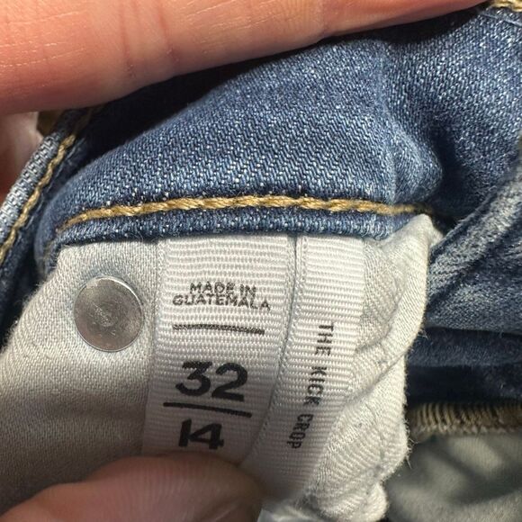 Loft distressed 32/14 kick crop flared elevated basic jeans - Picture 5 of 6